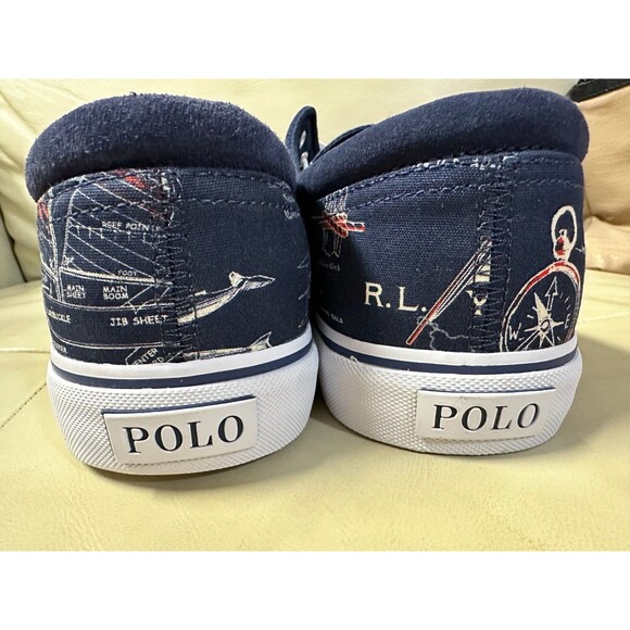 NWOB POLO RALPH LAUREN MEN'S shoes 14 Faxon X graphics Canvas Sneaker - Picture 9 of 12